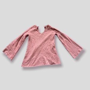 hinge salmon sweater with bell sleeves